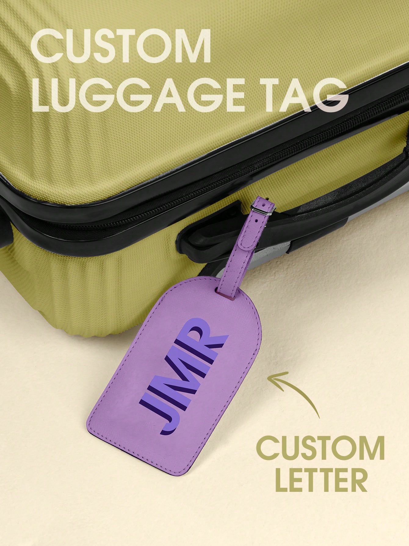 Party Favor Bag - Étiquette de bagage personnalisée avec initiale,