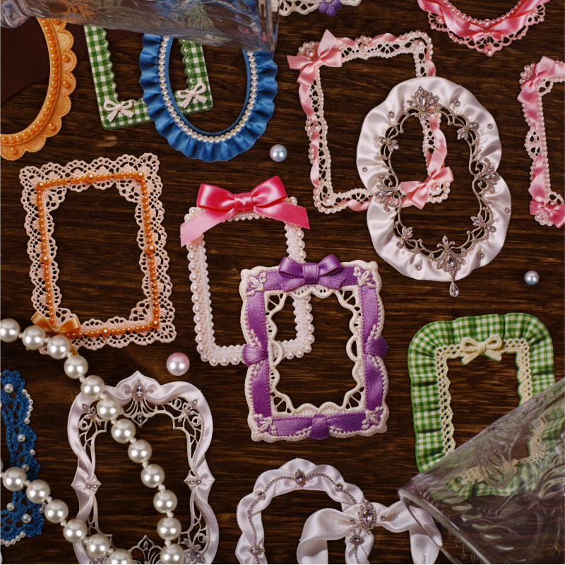 Papercraft Supply Ribbon - 8 feuilles d'autocollants rigides vintage avec