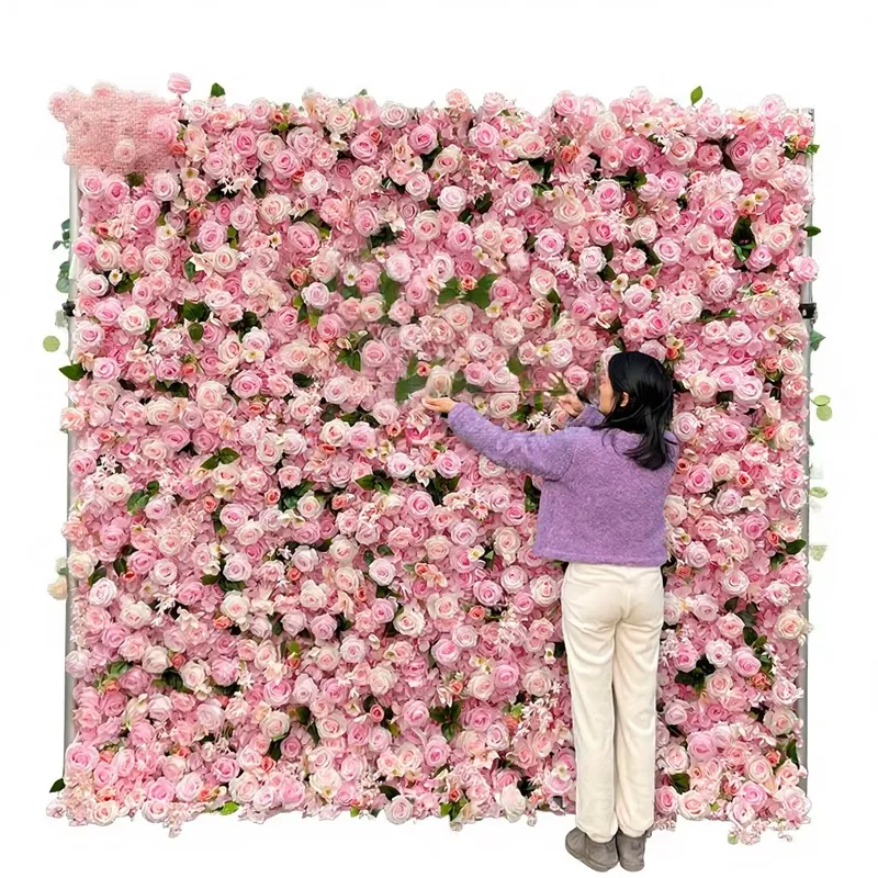 Flower Wall Panel - Mur de fleurs artificielles en soie