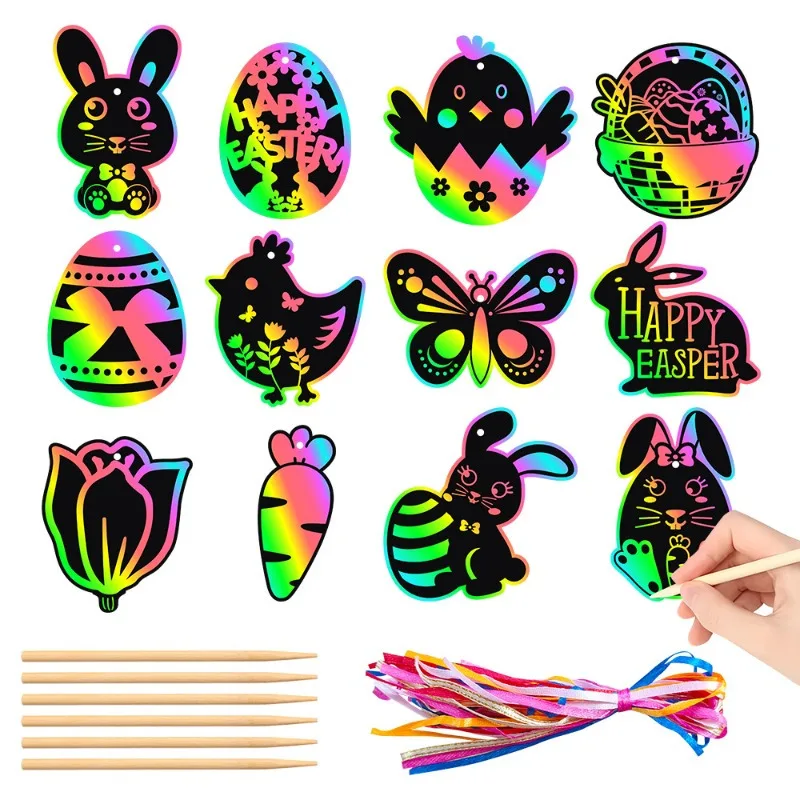 Papercraft Supply Ribbon - Cartes à gratter avec stylet en
