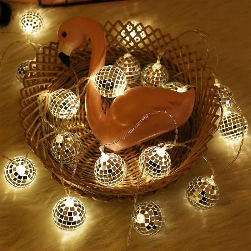 Event Party Dj - 1.5m LED miroir boule chaîne lumières
