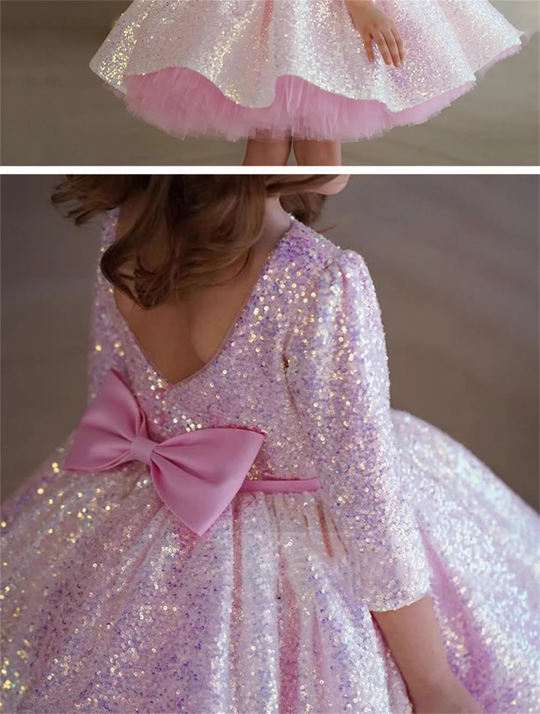 Robe de fille rose à paillette - Birthday Sash Glitter avis et prix