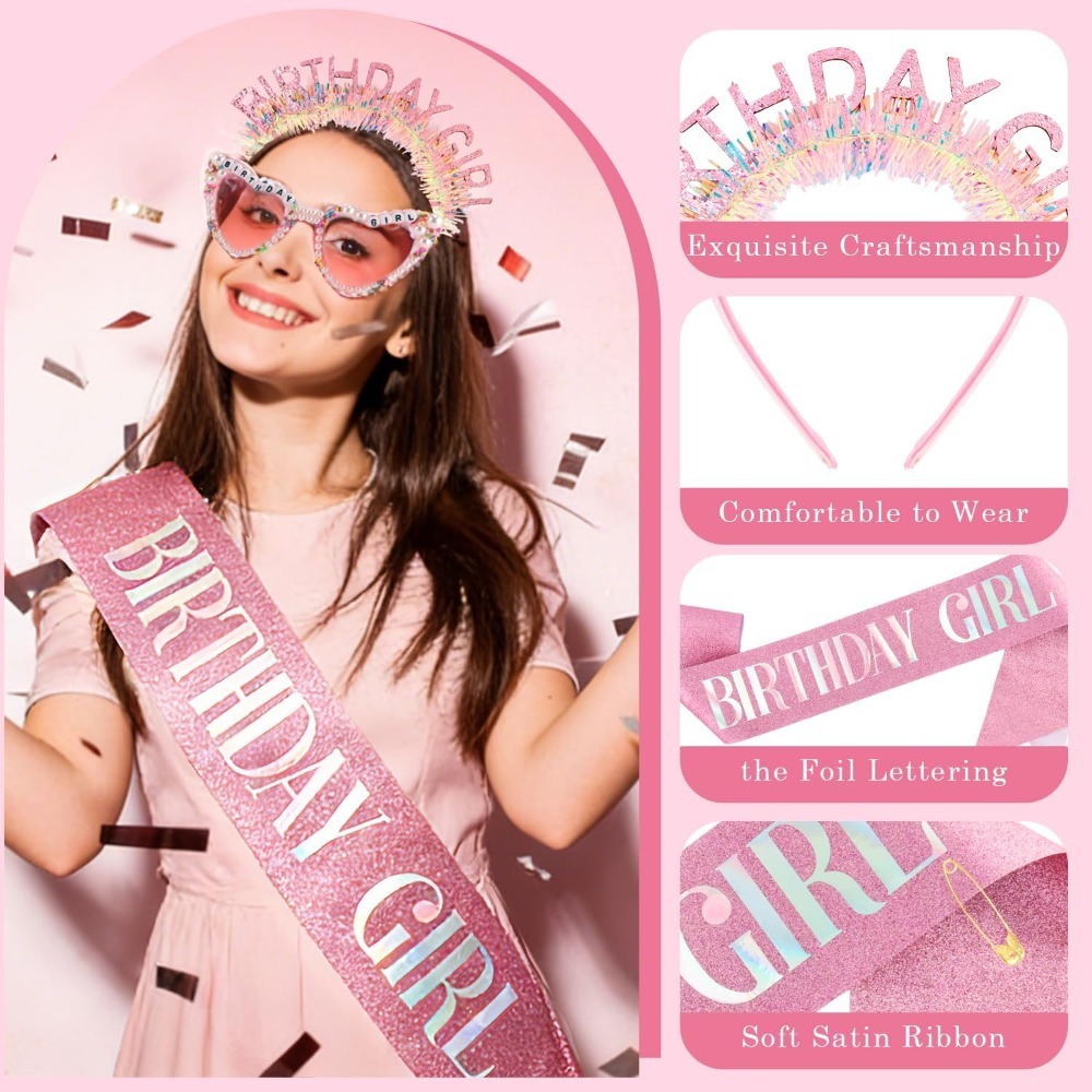 Écharpe d'anniversaire pour fi - Birthday Sash Glitter avis et prix