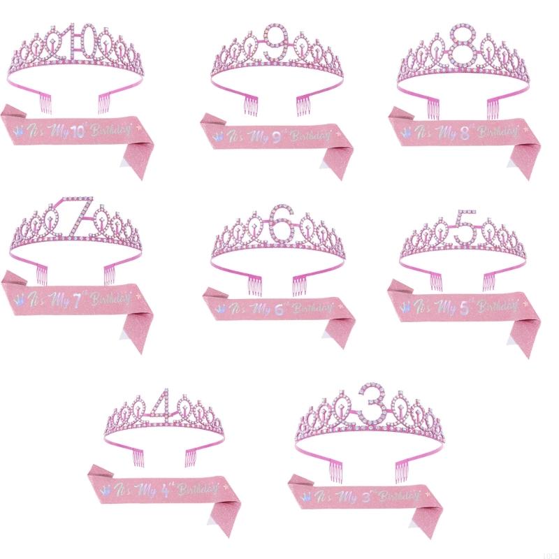 Ensemble diadèmes ceintures d' - Birthday Sash Glitter avis et prix