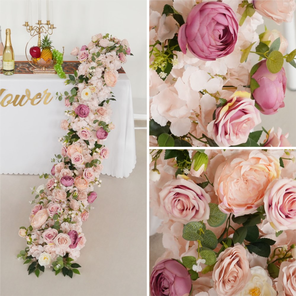 Uflower 200cm Rose Hortensia f - Flower Wall Panel avis et prix