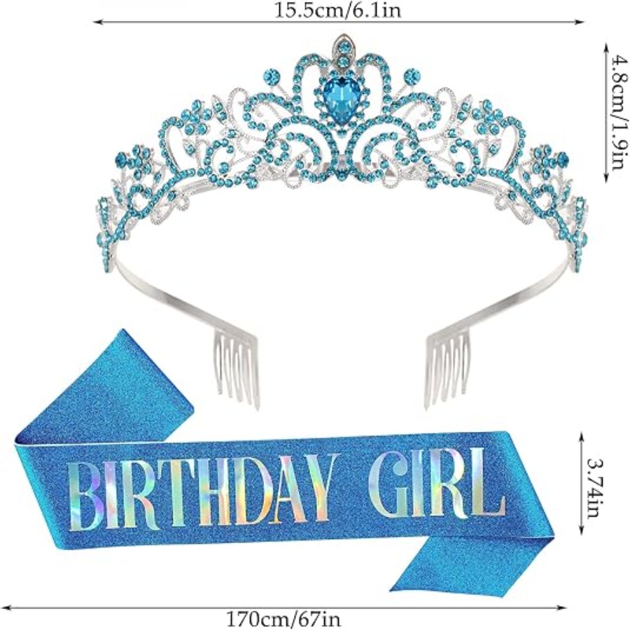Ensemble de 2 couronnes en str - Birthday Sash Glitter avis et prix