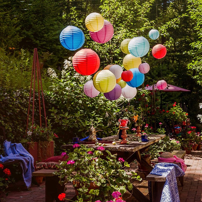 Lanternes en papier vert haric - Event Party Shop avis et prix