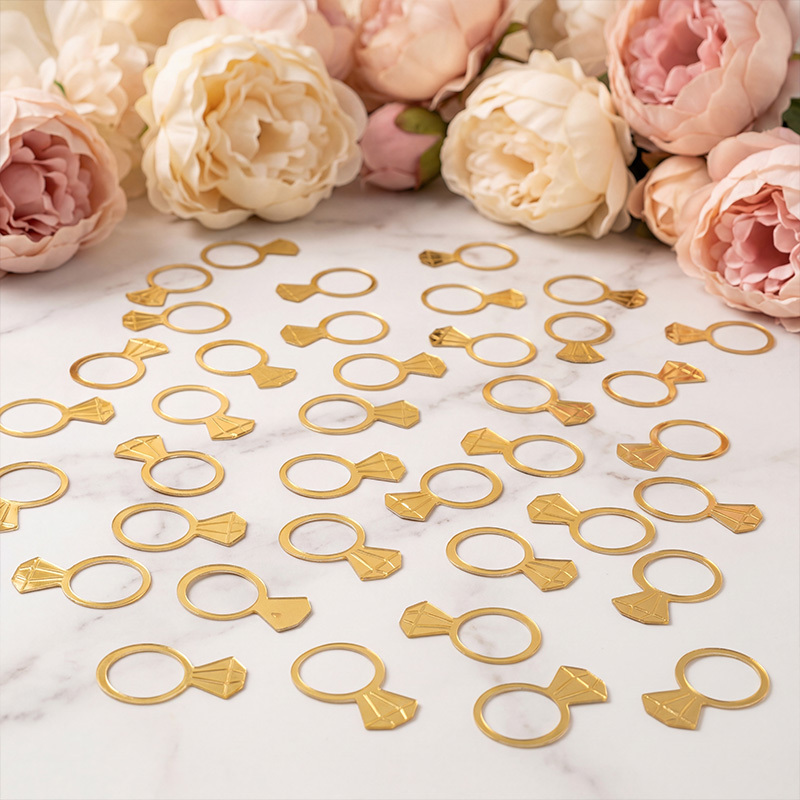 50 pièces/sac Confettis en for - Papercraft Supply Confetti avis et prix