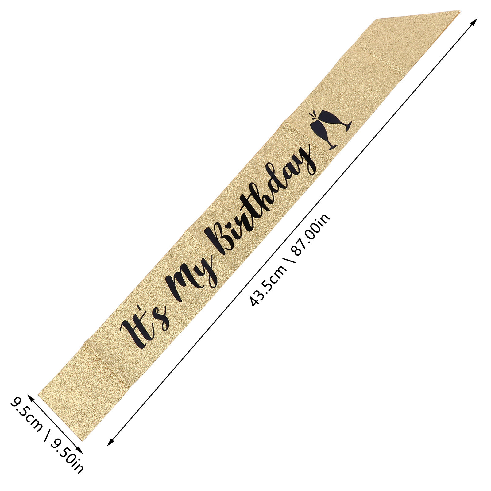 1 pièce Écharpe de fête d'anni - Birthday Sash Glitter avis et prix
